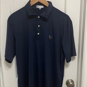 Peter Millar Summer Comfort Golf Polo Men’s Medium Navy Blue Performance Stretch